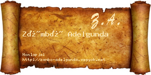 Zámbó Adelgunda névjegykártya